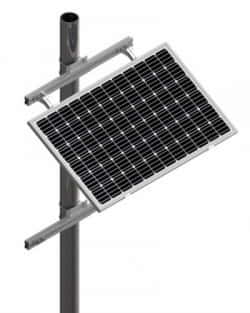 Estructura Poste 30º 1 panel solar Falcat