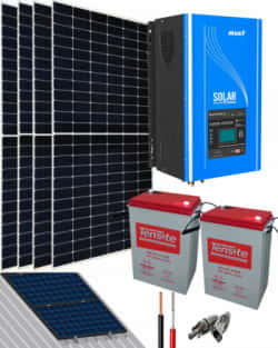 Kit Solar 1500W 12V 10800Whdía con Batería de Gel