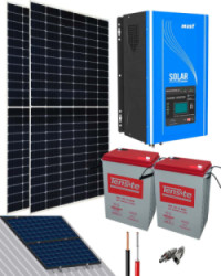 Kit Solar 1500W 12V 3000Whdía con Batería de Gel