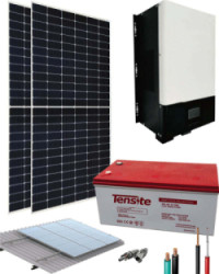 Kit Solar 1500W 12V 3500Whdía con Batería de Gel