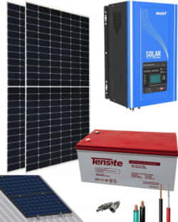 Kit Solar 1500W 12VDC 2800Whdía con Batería de Gel
