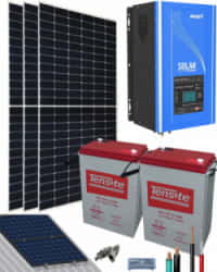Kit Solar 1500W 12VDC 4300Whdía con Batería de Gel
