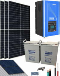 Kit Solar 1500W 12VDC 4300Whdía con Batería UZV