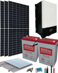 Kit Solar 1500W 12VDC 5200Whdía con Batería de Gel