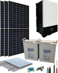 Kit Solar 1500W 12VDC 5200Whdía con Batería UZV