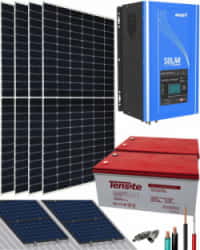 Kit Solar 1500W 24VDC 5700Whdía con Batería de Gel 300A 