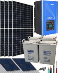 Kit Solar 1500W 24VDC 5700Whdía con Batería UZV