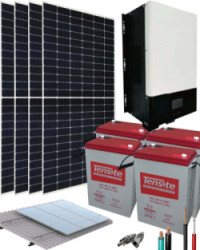 Kit Solar 1500W 24VDC 7000Whdía con Batería de Gel