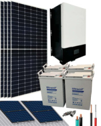 Kit Solar 1500W 24VDC 7000Whdía con Batería UZV
