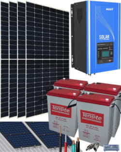 Kit Solar 3000W 24V 10800Whdía con Batería de Gel