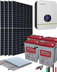 Kit Solar 3000W 24V 6800Whdía con Batería de Gel