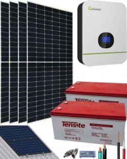 Kit Solar 3000W 24VDC 5700Whdía con Batería de Gel 250A