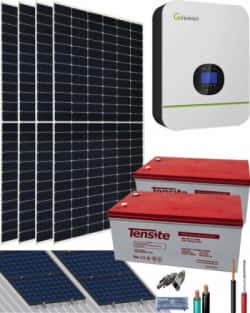 Kit Solar 3000W 24VDC 5700Whdía con Batería de Gel 300A