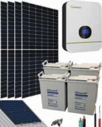 Kit Solar 3000W 24VDC 5700Whdía con Batería UZV