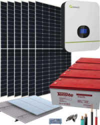 Kit Solar 3000W 48VDC 10500Whdía con Batería de Gel 300Ah