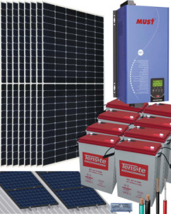 Kit Solar 4000W 48V 13500Whdía con Batería de Gel