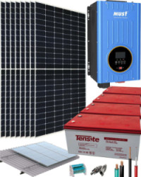 Kit Solar 4000W 48V 14000Whdía con Batería de Gel