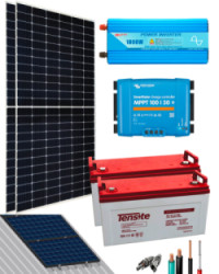 Kit Solar 500W 24V 3500Whdía con Batería de Gel