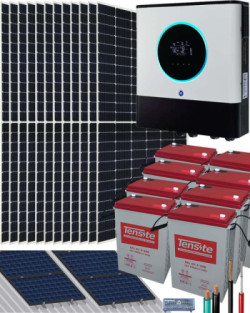 Kit Solar 6500W 48V 20000Whdía con Batería de Gel
