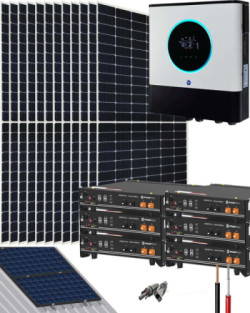 Kit Solar 6500W 48V 20500Whdía con Batería Litio