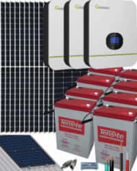 Kit Solar 9000W 48V 17200Whdía con Batería de Gel